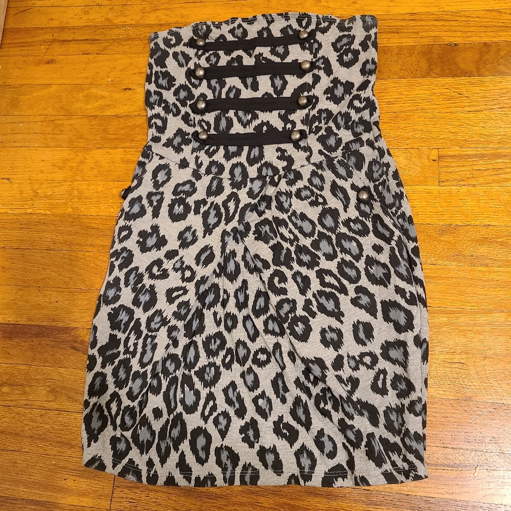 Vintage leopard mini dress